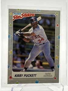 1988 Fleer Star Stickers Kirby Puckett Baseball Card #45 NM-MT FREE SHIPPING
