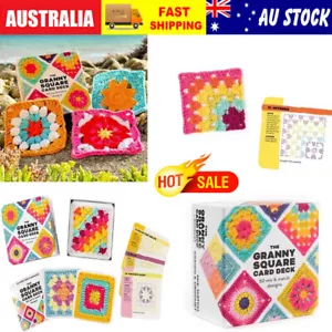 The Granny Square Card Deck -50 Mix & Match Designs Crochet Book Friend Gift NCC - Picture 1 of 16