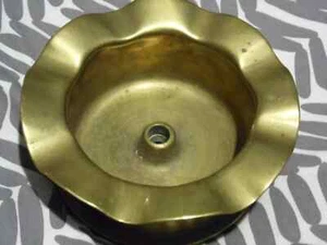 Heavy brass trench art ashtray from 1909 pre-WW1 Boer War, 2 kilos of brass. - Picture 1 of 5