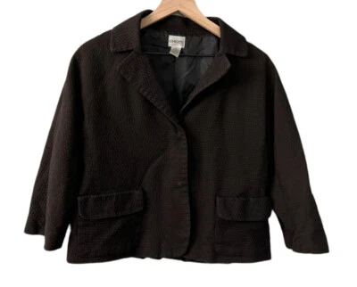 Chaqueta Blazer Chicos Grande L/12 LG Marrón Cuadrada Negocios Informal Foto 1 de 4