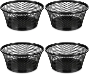 Soportes de clip de papel para escritorio paquete de 4 soportes de clip dispensador magnético negro - Imagen 1 de 6