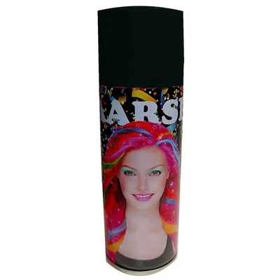 150ml Metallic Haarspray SCHWARZ Colorspray bunte Haarfarbe Karneval auswaschbar - Bild 1 von 2