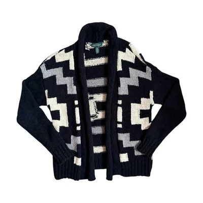 Vintage Y2K Ralph Lauren Jeans Co Aztec Cardigan Sweater Size Medium - Image 1 of 4
