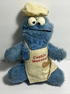 Vintage Knickerbocker Krümelmonster Koch mit Schürze Plüsch Sesamstraße - Bild 1 von 8