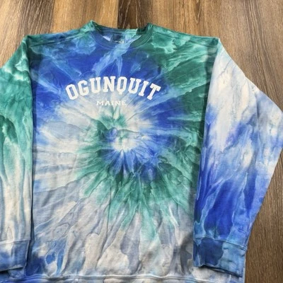 Sudadera De Colección Ogunquit Maine Para Hombres XXL Tie Dye Turista Y2K Cuello Redondo Suéter Foto 1 de 4