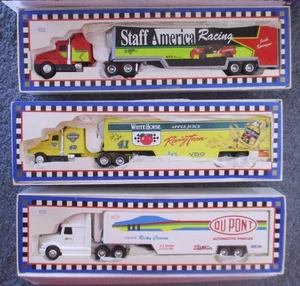 3 Vintage Ertl Busch Grand National Super Stars 93-94 Transporter 1/64 Semi's - Bild 1 von 8