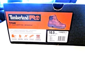 HERREN TIMBERLAND PRO TITAN 6" LEICHTMETALL SICHERHEIT ZEHEN WTRPRF STIEFEL GRÖSSE 10-1/2W TB 026078 - Bild 1 von 8
