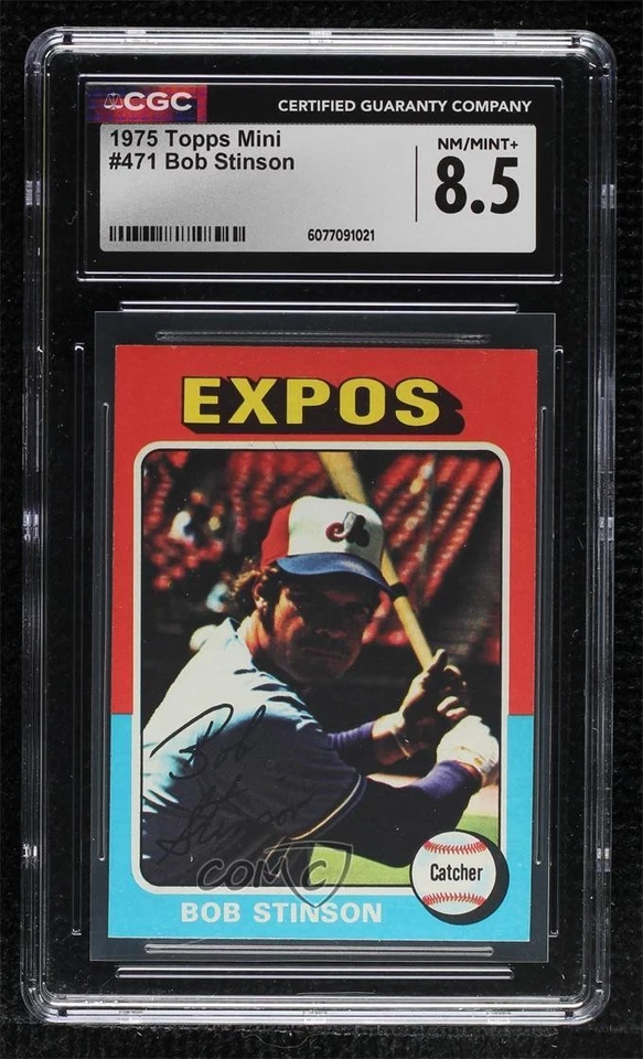 1975 Topps Mini Bob Stinson #471 CGC 8.5 - Image 1 of 2