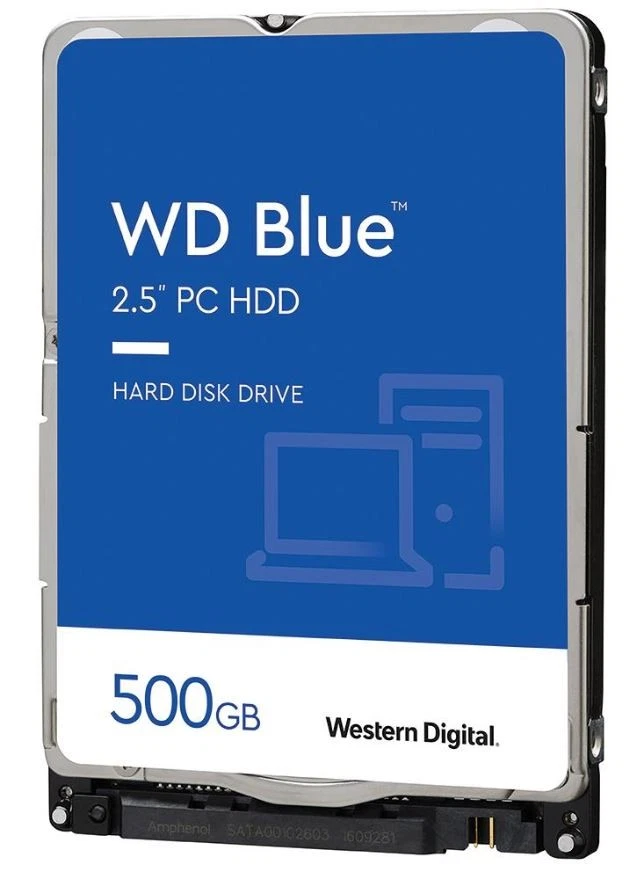 WD - WD Blue 2.5” Cakera Keras Dalaman SATA 6GB/s - 500GB, 128MB Cache, 5400RPM - Image 1 of 1