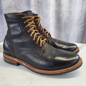 Oak Street Bootmakers EE. UU. Botas con cordones punta lisa para hombre talla 9,5 E negras - Imagen 1 de 17