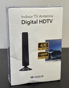 Wave Indoor TV Antenna 4K Ultra HD Signal Booster 100+ Free HDTV Channels Sealed - Picture 1 of 9