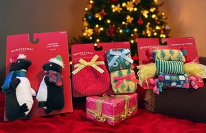 Lote 3 Juguetes Wondershop Catnip Gato Navidad/Vacaciones Pingüinos, Regalos, Regalos - Imagen 1 de 4