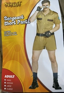 Kostüm Feldwebel kurze Hose Geist Halloween Erwachsene klein ohne Brille - Bild 1 von 9