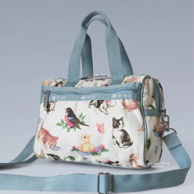 Bolso de Hombro Lesportsac 35 Aniversario Animal 2 Vías Gato Perro Foto 1 de 4