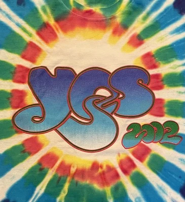 CAMISETA TIE DYE VINTAGE SÍ 2002 Raro Lote de Estacionamiento CONCIERTO Tour XL Banda Delantera Trasera  Foto 1 de 4