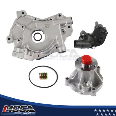 Bomba de agua de aceite con termostato compatible 02-05 Ford Explorer 04-05 Mercury Mountaineer Foto 1 de 4