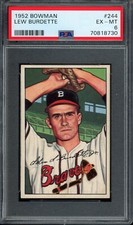 1952 Bowman #244 Lew Burdette Rookie PSA 6 Boston Braves Baseball Card
