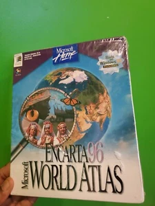 Microsoft ENCARTA 96 World Atlas (1995) WIN 95 CD Rom - Imagen 1 de 5