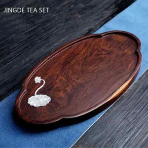 Natural Solid Wood Tray Rectangular Water Storage Tea Tray Board Chinese Tea - Picture 1 of 2