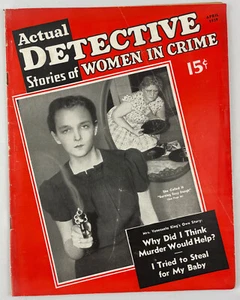 Actual Detective Stories of Women in Crime, April 1939, True Crime, Pulp - Picture 1 of 6