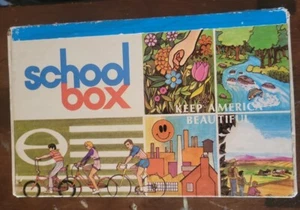 Keep America Beautiful School Box VINTAGE mid-70s unused Pencil Box retro kitsch - Imagen 1 de 5