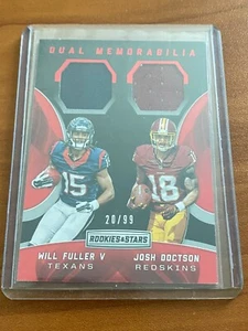 2016 camiseta doble de fútbol americano Panini Rookie Stars #20 completa/Doctson #/99 - Imagen 1 de 2