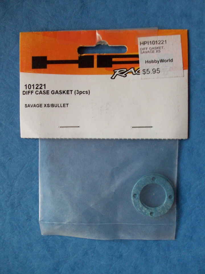 GENUINE HPI 101221 DIFFERENTIAL CASE GASKET 3 PCS SAVAGE XS BULLET #101221 NIP - Image 1 of 1