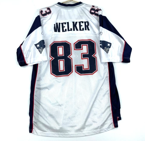 Vintage Wes Welker New England Patriots Reebok Jersey Large White Nfl Football Cover