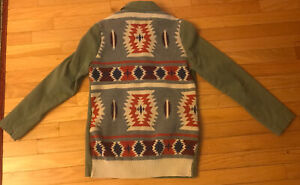 Women’s Field Jacket Aztec Native Southwest Zip Snap Thread & Supply Med