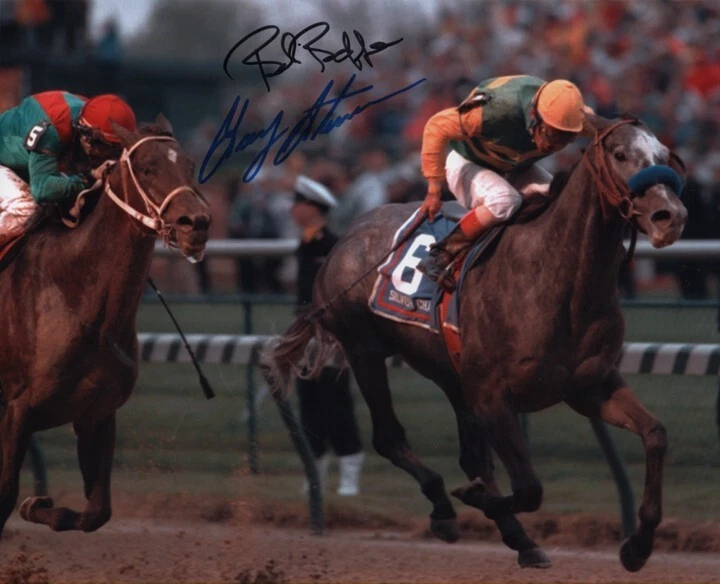 Charm de plata 1997 Ky Derby foto 8 x 10 doble firmado Gary Stevens / Bob Baffert Foto 1 de 1