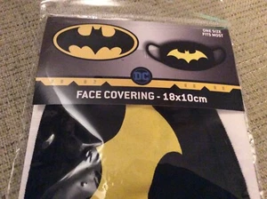 NEU UND VERPACKT Neu DC Comics WB Batman Gesichtsbedeckung - schwarzes Baumwolljersey - 18 x 10 cm - Bild 1 von 4