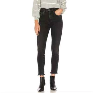 Free People Raw High Rise Jeggings Skinny Jeans Women's 29 Black - Picture 1 of 4