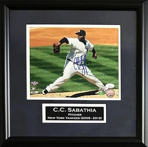 C.C. Sabathia autographed signed framed 8x10 photo MLB New York Yankees JSA COA - Picture 1 of 1