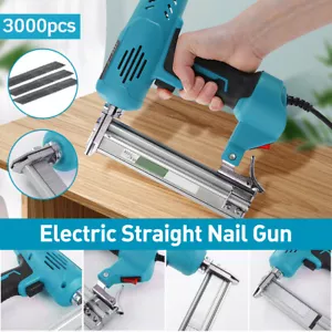 Electric Staple Gun Framing Straight Nail Heavy Duty Woodworking Stapler Tool AU - Picture 1 of 13