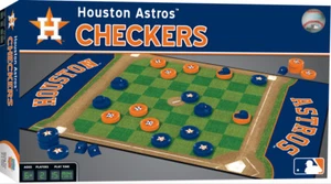 Houston Astros MLB Baseball Field Design Checkers Board Game Orange/Blue Age 6+ - Bild 1 von 6