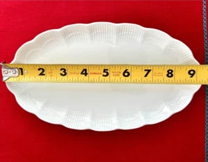 Kaiser Romantica Porcelain All White Relish/Pickle oval scalloped Dish 9 1/4 in - Picture 1 of 1