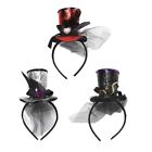 Girls Vintage Fascinator Top Hat with Glitter for Party Costume