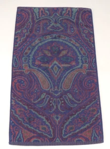Toalla de mano vintage Ralph Lauren medallón cachemir púrpura rosa 16"x29” etiqueta azul - Imagen 1 de 13
