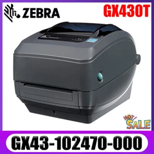 Zebra GX430t GX43-102470-000 USB/Serial/Ethernet Thermal Label Printer With PSU - Photo 1/8