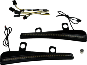 Custom Dynamics Smoke LED Windshield Trim Lights for 2023-2025 Harley Road Glide - Picture 1 of 4