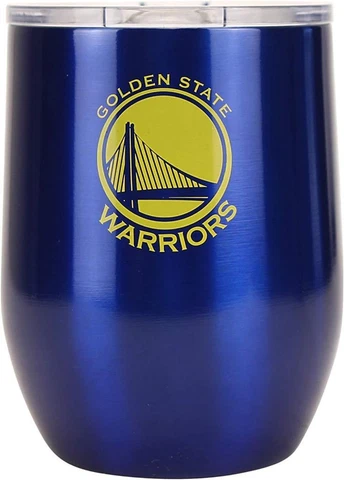 Golden State Warriors 16oz Curved Stainless Steel Travel Tumbler [NEW] Cup Mug Cover