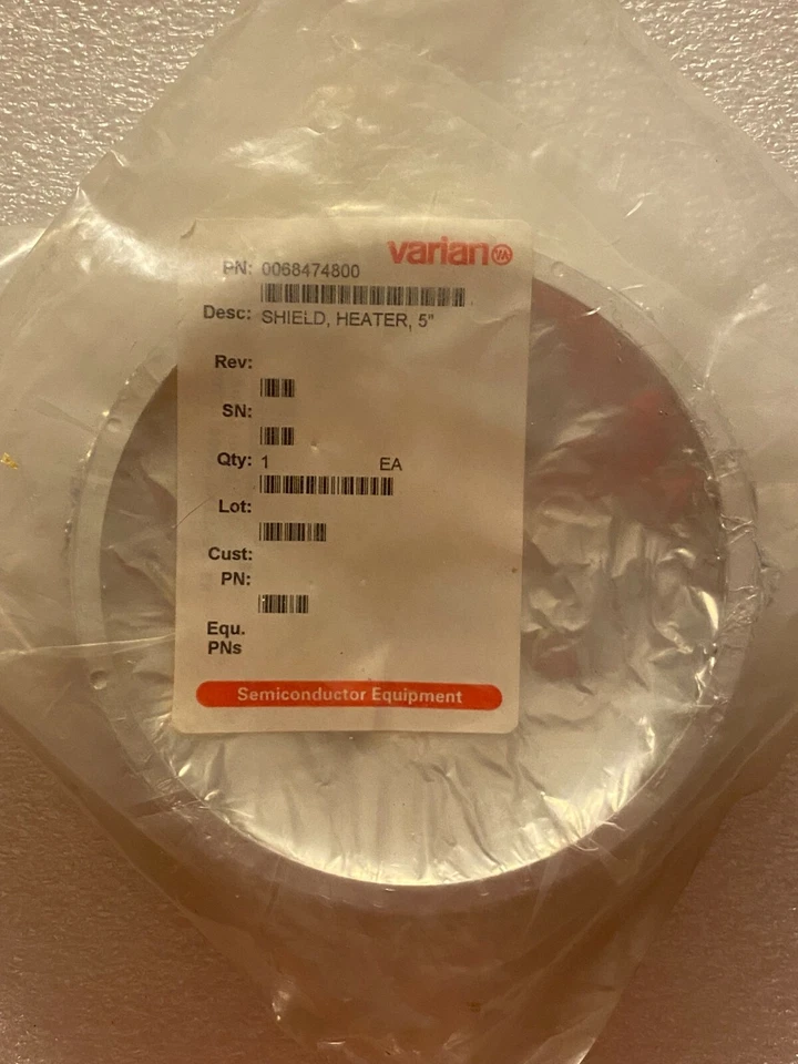 Varian 00-684748-00 Shield, Headter, 5" - Image 1 of 1