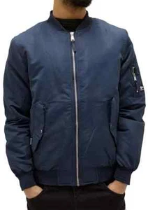 North Play Hombre Urban Cazadora de Aviador Militar Estilo Abrigo – Navy & Caqui - Imagen 1 de 9