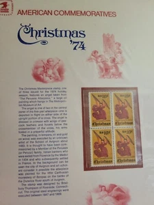 Sello conmemorativo americano panel 10c ángel de Navidad desquiciado sello postal - Imagen 1 de 4
