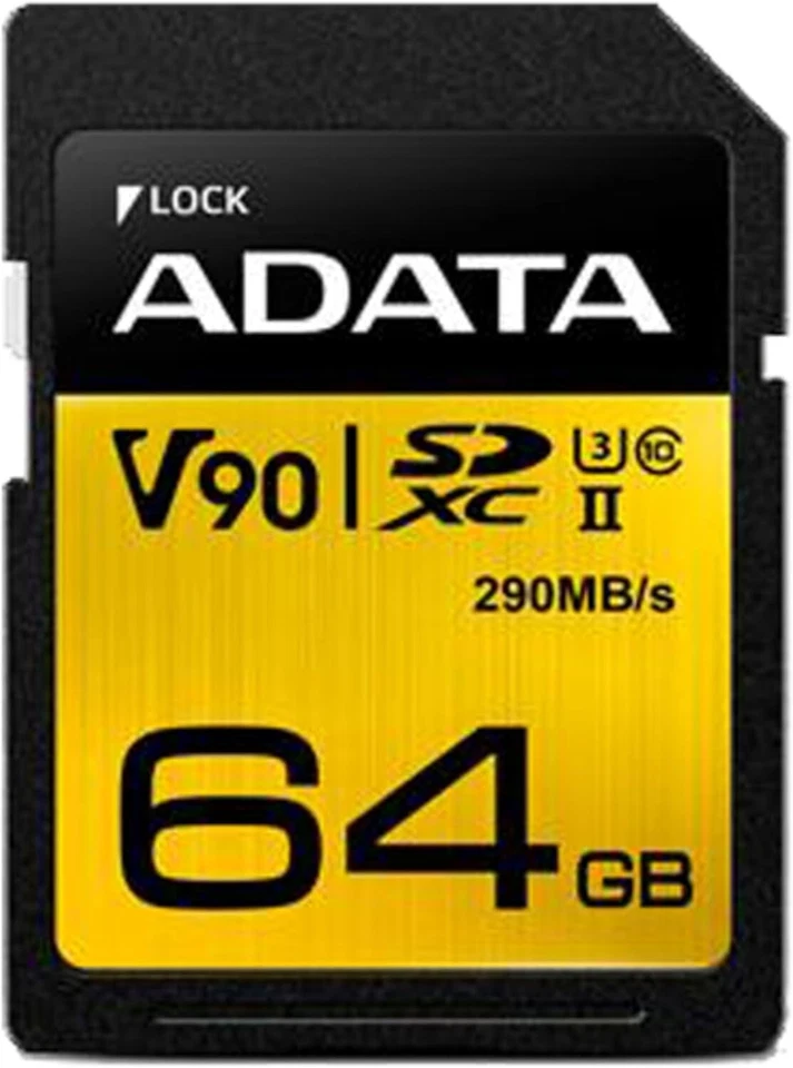 AData 64GB Premier ONE SDXC UHS-II U3 CL10 Memory Card ASDX64GUII3CL10-C - Image 1 of 1
