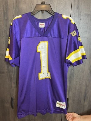 Camiseta de fútbol americano Warren Moon vintage de los Minnesota Vikings de la NFL talla 42 púrpura mediana Foto 1 de 4