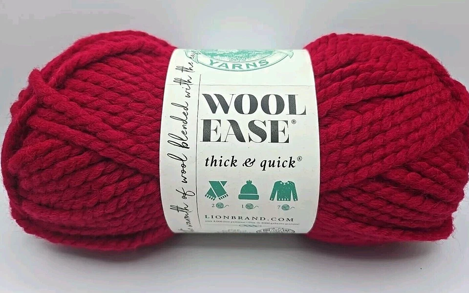 Lion BRAND Wool-ease Thick & Quick Yarn 138 Cranberry