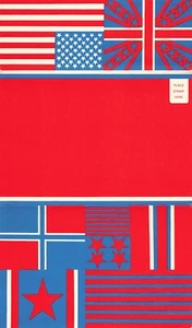 Vintage Tri Fold Postcards 1960s 1970s Set of 4 US British Flags Mod Style - Picture 1 of 5