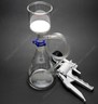 1000ml,Vacuum Suction Filter Device,200ml Buchner Funnel,1L Flask,W/Handle Pump