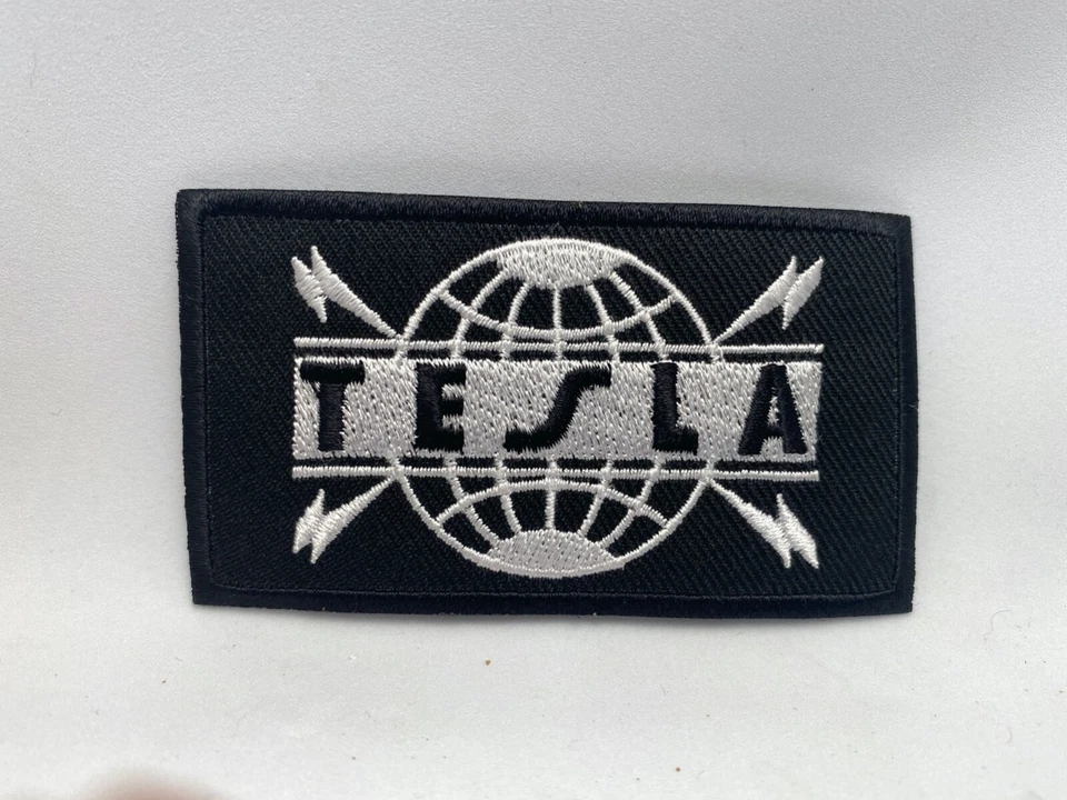 TESLA THE BAND NUEVO BORDADO COMPAÑÍA HIERRO EN NOMBRE PARCHE ETIQUETA Foto 1 de 1